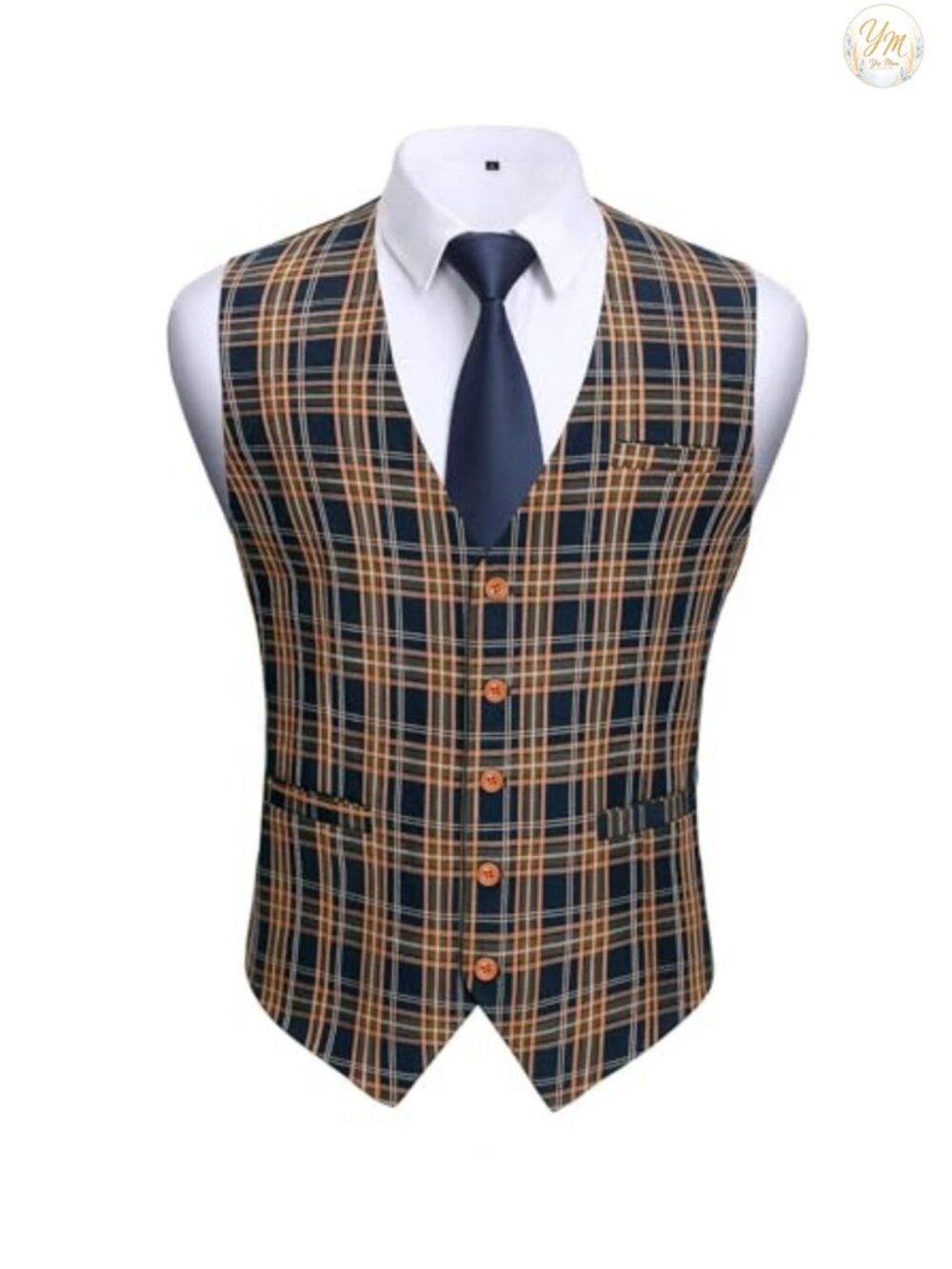 Men's Suit Vest Waistcoat 3 Pockets Slim Fit Business Formal Wedding Prom